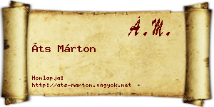 Áts Márton névjegykártya