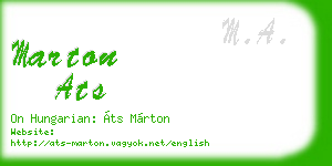 marton ats business card